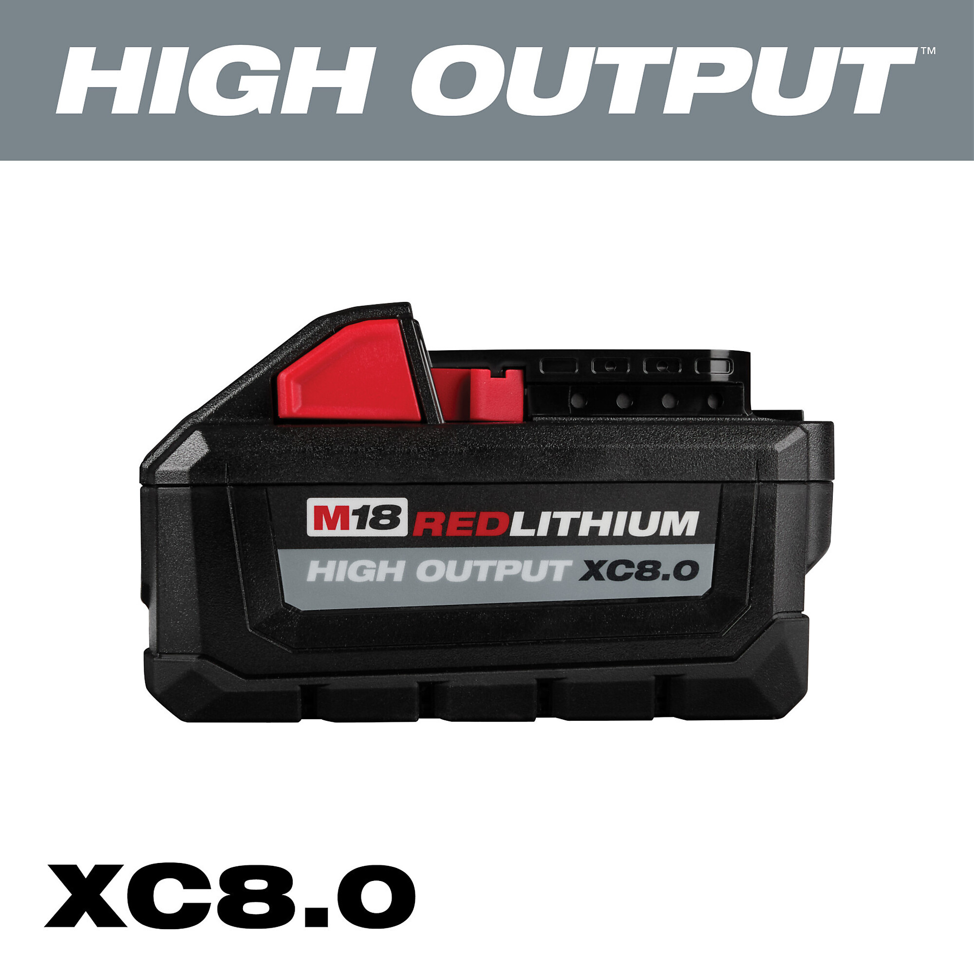 Milwaukee M18 RedLithium High Output XC8.0 Battery Pack, Model# 48-11-1880